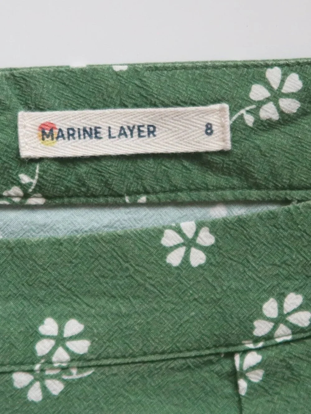Marine Layer Sage Green Floral Mini Skirt Flowy A-Line Lightweight Summer 8